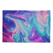 Schwarzes Pferdebetriebs-zwar abstraktes Feuer Kissenbezug (Rückseite)