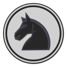 Schwarzes Pferderitter-Schach-Stück