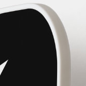 Schwarzes Pickleball-Paddel mit Minimal-Monogramm Pickleball Schläger (Linke Seite)