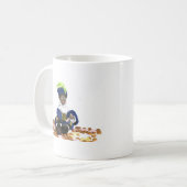 Schwarzes Piet mit gingernuts Geschenken und Kaffeetasse (Vorderseite Links)