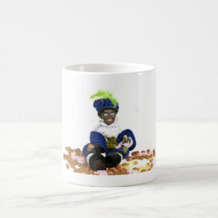 Schwarzes Piet mit gingernuts und Süßigkeiten Kaffeetasse