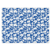 Schwarzes Pilzmuster 01b blaues BG Tischdecke (Vorderseite (Horizontal))
