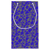 Schwarzes Pilzmuster 01blau Grau BG Kleine Geschenktüte (Rückseite)