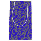 Schwarzes Pilzmuster 01blau Grau BG Kleine Geschenktüte (Vorderseite)