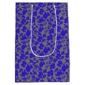 Schwarzes Pilzmuster 01blau Grau BG Mittlere Geschenktüte (Rückseite)