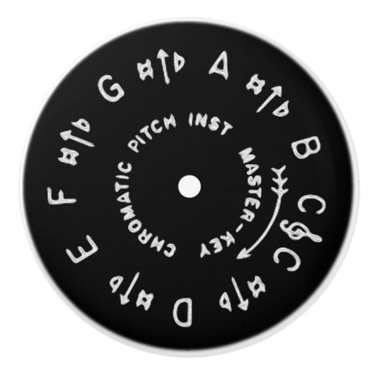 Schwarzes Pitchpipe Keramikknauf (Vorderseite)
