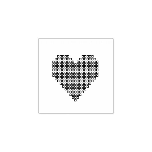 Schwarzes Pixel Gummistempel (Prägung)