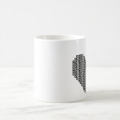 Schwarzes Pixel Kaffeetasse (Mittel)