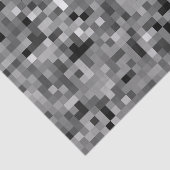 Schwarzes Pixel-Mosaik Seidenpapier (Ausschnitt)