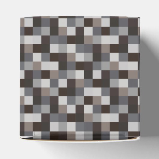 Schwarzes Pixel-Muster Geschenkschachtel (Oben)
