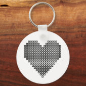 Schwarzes Pixel Schlüsselanhänger (Vorderseite)