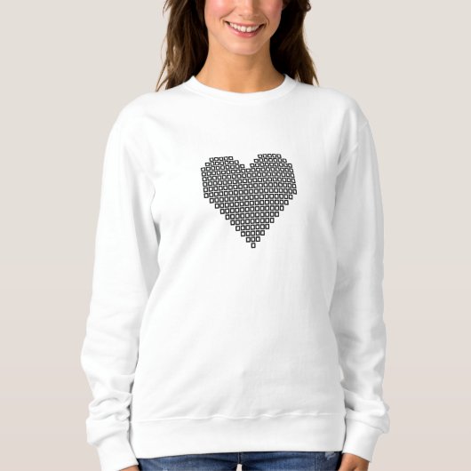 Schwarzes Pixel Sweatshirt (Vorderseite)