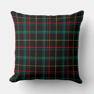 Schwarzes Plaid Karomuster Kissen