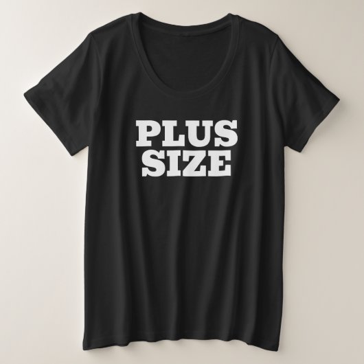 Schwarzes Plus Size T-Shirt für Frauen (Design vorne)
