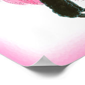 Schwarzes Podal in Pelzplakat Print Poster (Ecke)