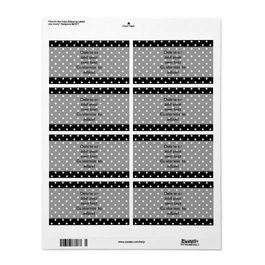 Schwarzes Polka-Punktmuster (Vorne)