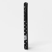 Schwarzes Polka-Punktmuster Case-Mate iPhone Hülle (Hinten/Links)