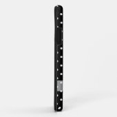Schwarzes Polka-Punktmuster Case-Mate iPhone Hülle (Hinten/Rechts)