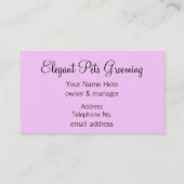 Schwarzes Poodle auf dem Telefon Retro-Malerei Visitenkarte (Rückseite)