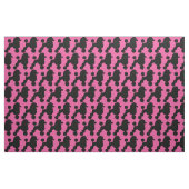 Schwarzes Poodle auf Rosa Stoff (Fat Quarter (45,7 x 55,9 cm))
