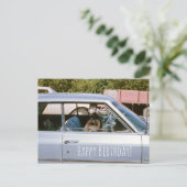 Schwarzes Poodle Niedlicher Welpenhund Auslauffens Postkarte (Stehend Vorderseite)