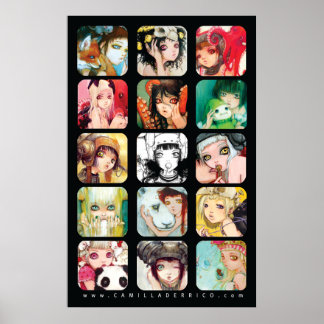 Schwarzes Poster
