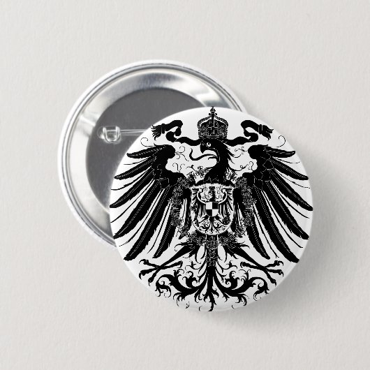Schwarzes preussisches Eagle Button (Vorne & Hinten)