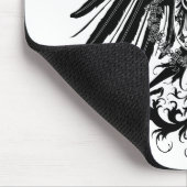 Schwarzes preussisches Eagle Mousepad (Ecke)