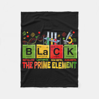 Schwarzes Primelement Schwarze Geschichte Monat Pe Fleecedecke