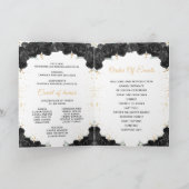 Schwarzes Prinzessinnen-Blumen-Quinceañera-Program Programm (Innenseite)