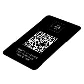 Schwarzes professionelles QR-Branding-Style Magnet (Linke Seite)