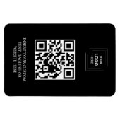 Schwarzes professionelles QR-Branding-Style Magnet (Horizontal)