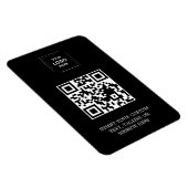 Schwarzes professionelles QR-Branding-Style Magnet (Rechte Seite)