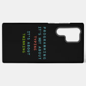 Schwarzes Programmierdenken Logik Code Samsung Galaxy Hülle (Rückseite (Horizontal))