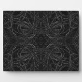 Schwarzes psychedelisches Muster Fotoplatte (Vorderseite)