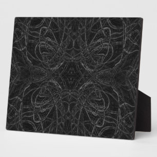 Schwarzes psychedelisches Muster Fotoplatte