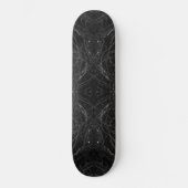 Schwarzes psychedelisches Muster Skateboard (Vorderseite)
