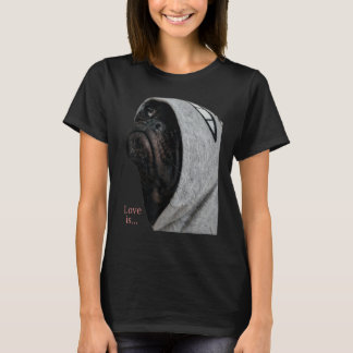 Schwarzes Pug-Shirt Frauen Männer Pug-Mutter Vater T-Shirt
