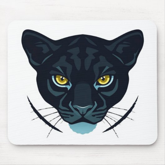Schwarzes Puma Streetstyle-Design Mousepad (Vorne)
