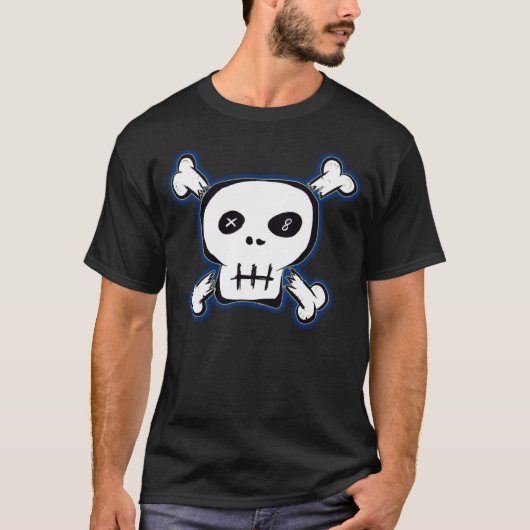 Schwarzes Punkschädel-Shirt T-Shirt (Vorderseite)