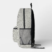 Schwarzes Punktmuster Bedruckter Rucksack (Rechts)