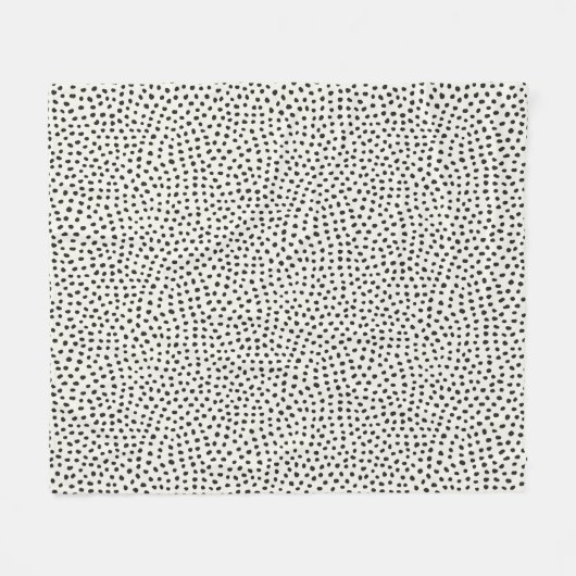 Schwarzes Punktmuster Fleecedecke (Vorderseite (Horizontal))