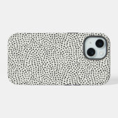 Schwarzes Punktmuster iPhone 15 Hülle (Rückseite (Horizontal))