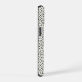 Schwarzes Punktmuster iPhone 15 Hülle (Rechte Seite)