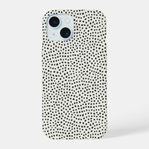 Schwarzes Punktmuster iPhone 15 Hülle