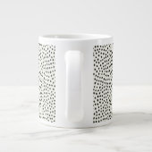 Schwarzes Punktmuster Jumbo-Tasse (Rückseite)