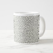 Schwarzes Punktmuster Jumbo-Tasse (Vorderseite Rechts)