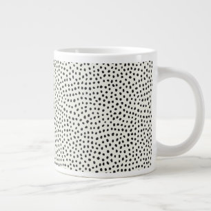 Schwarzes Punktmuster Jumbo-Tasse