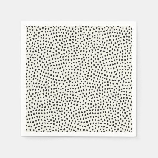 Schwarzes Punktmuster Serviette (Vorderseite)