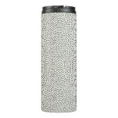 Schwarzes Punktmuster Thermosbecher (Rückseite)